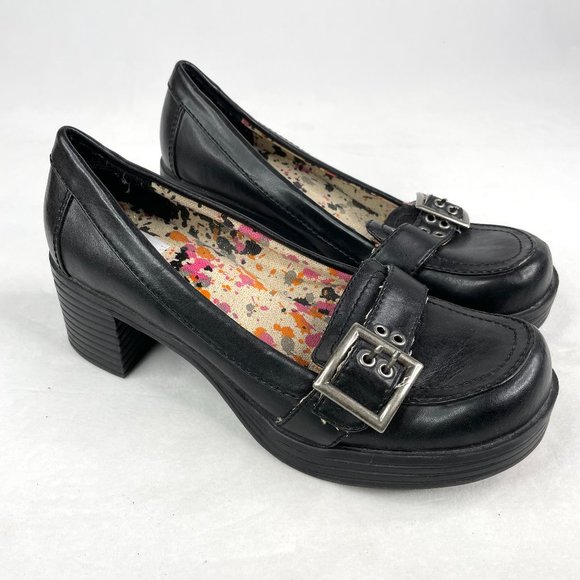 143 Girl Y2K Chunky Black Buckle Mary Jane Heels 9